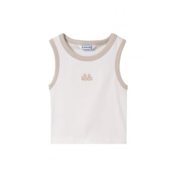 Top fete  6032 - Bumbac/Elastan - Ecru