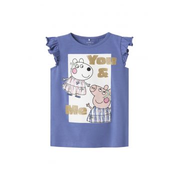 Top pentru fete  13242959 - Bumbac/Elastan - Albastru