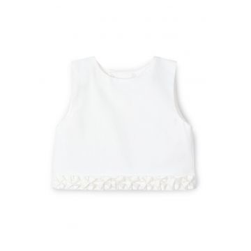 Top pentru fete  3022 - Poliester/Bumbac - Ecru