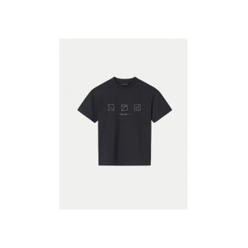Tricou baieti  6003 - Bumbac/Elastan - Negru