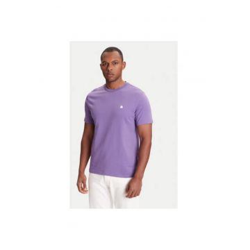 Tricou barbati  3MI5J1AF7 - Bumbac - Mov