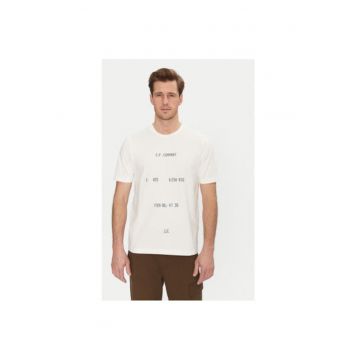 Tricou barbati C P Company - 18CMTS107A110301W - Bumbac - Alb