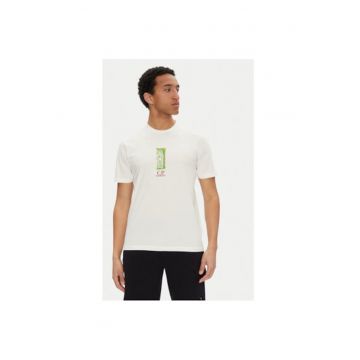 Tricou barbati C P Company - 18CMTS310A005431G - Bumbac - Alb