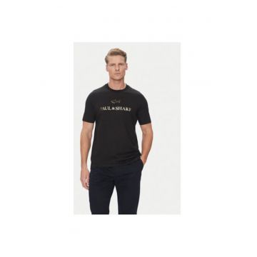 Tricou barbati  C0P1239 - Bumbac - Negru