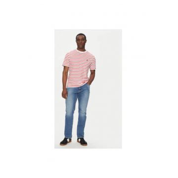 Tricou barbati  DT1743M-BESY20 - Bumbac organic - Rosu