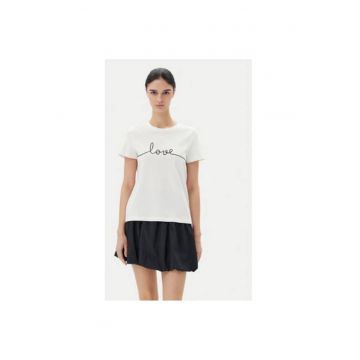 Tricou dama  10332587 - Bumbac organic - Alb