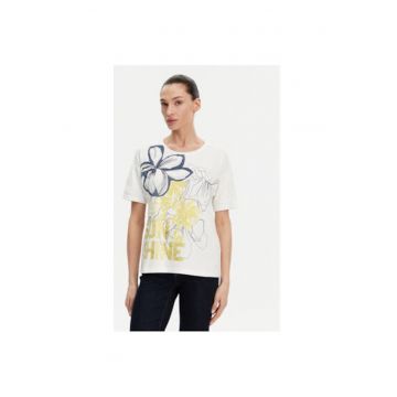 Tricou dama  11105007 - Bumbac/Elastan - Alb