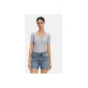 Tricou dama  112363830 - Poliester/Viscoza - Albastru deschis