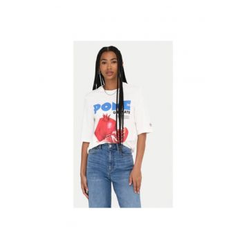 Tricou dama  15351369 - Bumbac - Alb