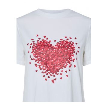 Tricou dama  17155082 - Bumbac organic - XS INTL - Alb