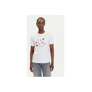 Tricou dama  17160308 - Bumbac organic - Alb