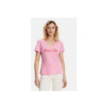 Tricou dama  251-DOLCE - Bumbac/Modal - Roz
