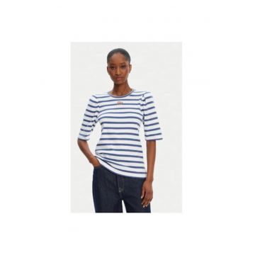 Tricou dama  252110025264 - Bumbac organic - Albastru