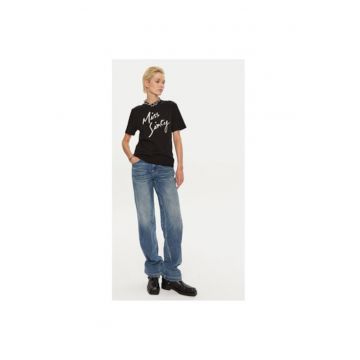 Tricou dama -  304759871 - Poliester/Matase/Bumbac - Negru