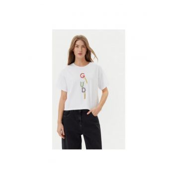 Tricou dama  511BD64027 - Bumbac - Alb