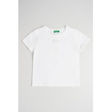 Tricou din amestec de bumbac cu detalii brodate
