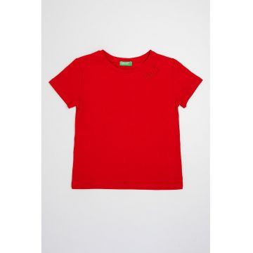 Tricou din amestec de bumbac cu detalii brodate