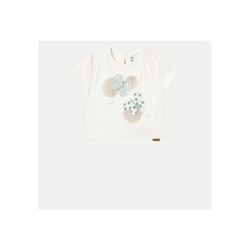 Tricou fete  1043 - Bumbac/Elastan - Ecru