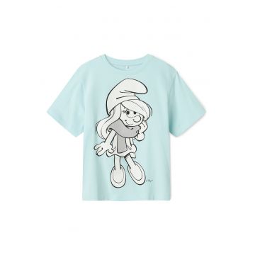 Tricou fete  13241788 - Bumbac/Elastan - Albastru