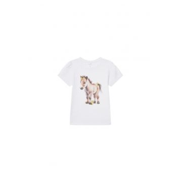 Tricou fete  13243178 - Bumbac organic - Alb