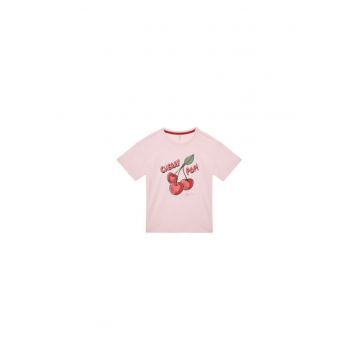 Tricou fete  15354278 - Bumbac organic/Elastan - Roz