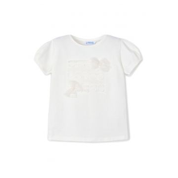 Tricou fete  3001 47 - Bumbac/Poliester - Ecru