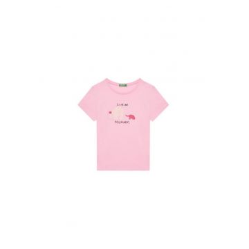 Tricou fete  3I1XG10JJ - Bumbac - Roz
