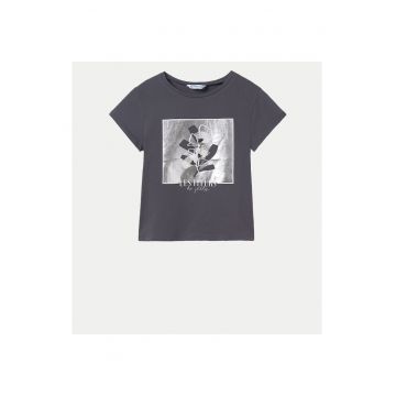 Tricou fete  6020 - Bumbac/Elastan - Negru