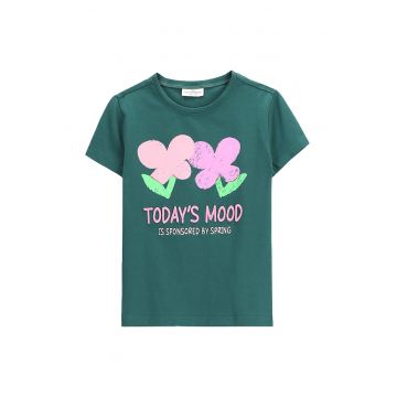 Tricou fete  WC5143203MGK - Bumbac/Elastan - Verde