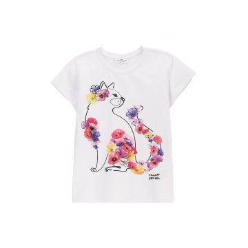 Tricou fete  WC5143219VGD - Bumbac/Elastan - Alb