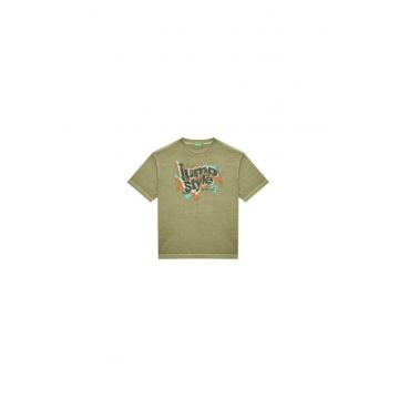 Tricou pentru baieti  3PCMC10N7 - Bumbac - Verde