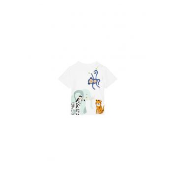 Tricou pentru baieti  WC5143201TBN - Bumbac/Elastan - Alb