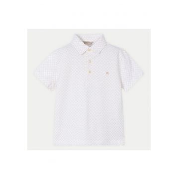 Tricou Polo baieti  3101 - Bumbac/Elastan - 2 - Bej