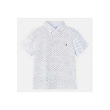 Tricou Polo baieti  3101 - Bumbac/Elastan - Albastru