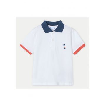 Tricou Polo baieti  3106 - Bumbac - Alb