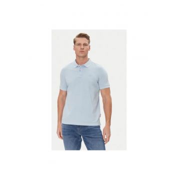 Tricou polo barbati  10019371 30045619 - Bumbac organic - Albastru deschis