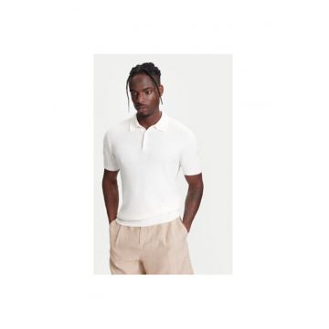 Tricou polo barbati  1198U301H - Bumbac - Bej