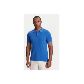 Tricou polo barbati  3089J3179 - Bumbac organic - Albastru