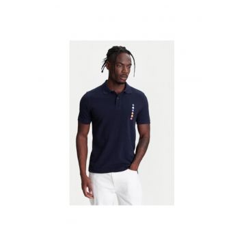 Tricou polo barbati  3089U302J - Bumbac organic - Bleumarin