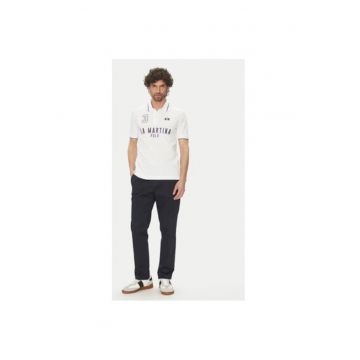 Tricou Polo barbati  PK001 - Bumbac/Elastan - 3XL INTL - Alb