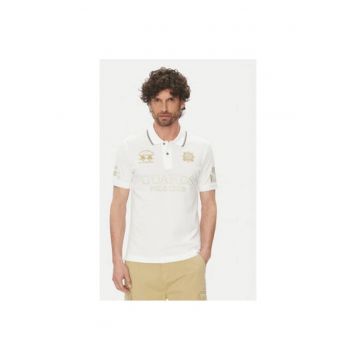 Tricou polo barbati  PK097 - Bumbac - Alb