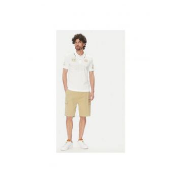Tricou Polo barbati  PK097 - Bumbac/Elastan - 3XL INTL - Alb
