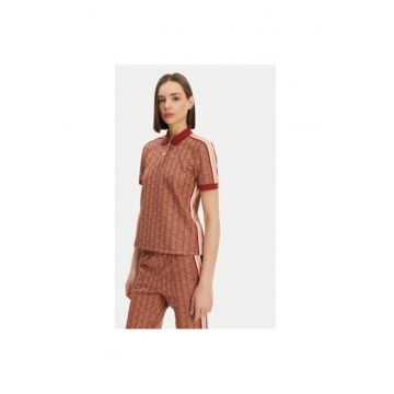 Tricou Polo dama  DF3364 - Poliester/Bumbac - Maro