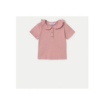 Tricou Polo fete  1104 - Bumbac/Elastan - Roz