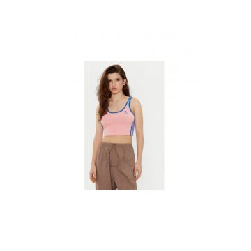 Maieu crop slim fit cu logo