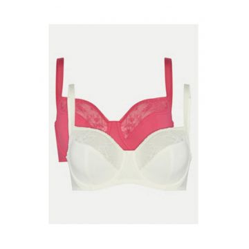 Set 2 sutiene  FXWB0001LA176 - poliamida/elastan - alb/roz -