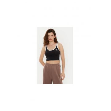 Top crop cu decolteu amplu