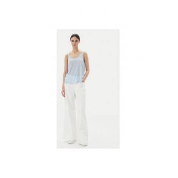 Top dama  15194667 - Viscoza/Poliester - Albastru deschis