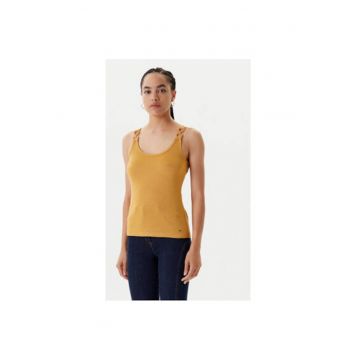 Top dama  251-DIDONI - Viscoza/Poliester - Galben