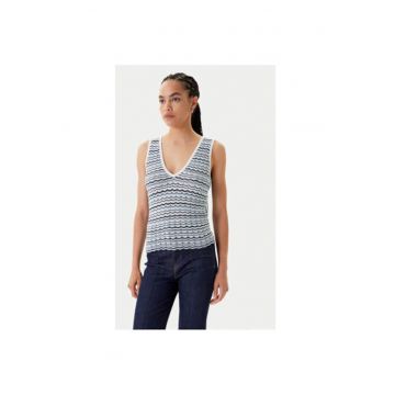 Top dama  251-MINKO - Viscoza/Bumbac - Albastru